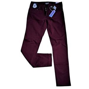 Amethyst High Waist Jegging Bodycon Wine Burgundy Jeans sz 11